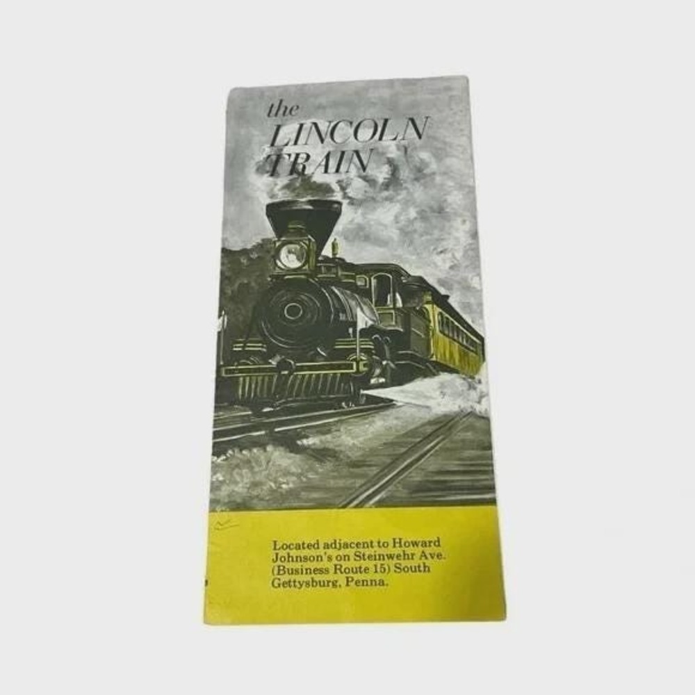 The Lincoln Train Gettysburg Pennsylvania Info and Map Vintage Brochure